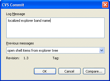 Commit dialog